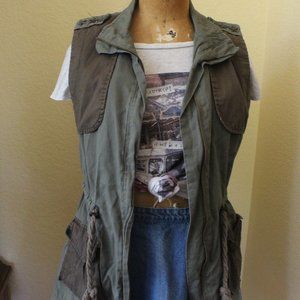 Army Green Cargo Vest